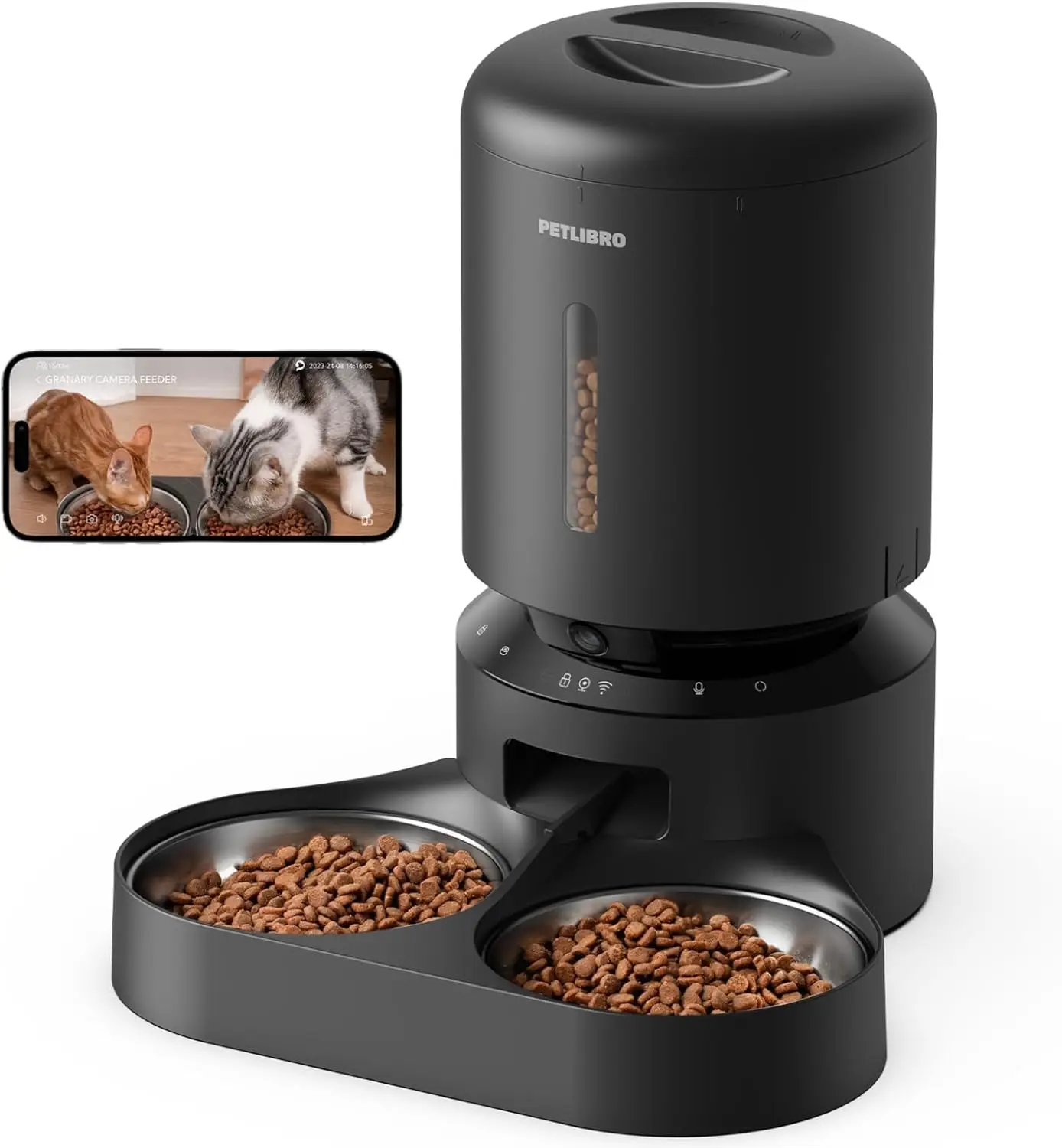 Automatic Pet Feeder - Automatic Cat Feeder with Camera for