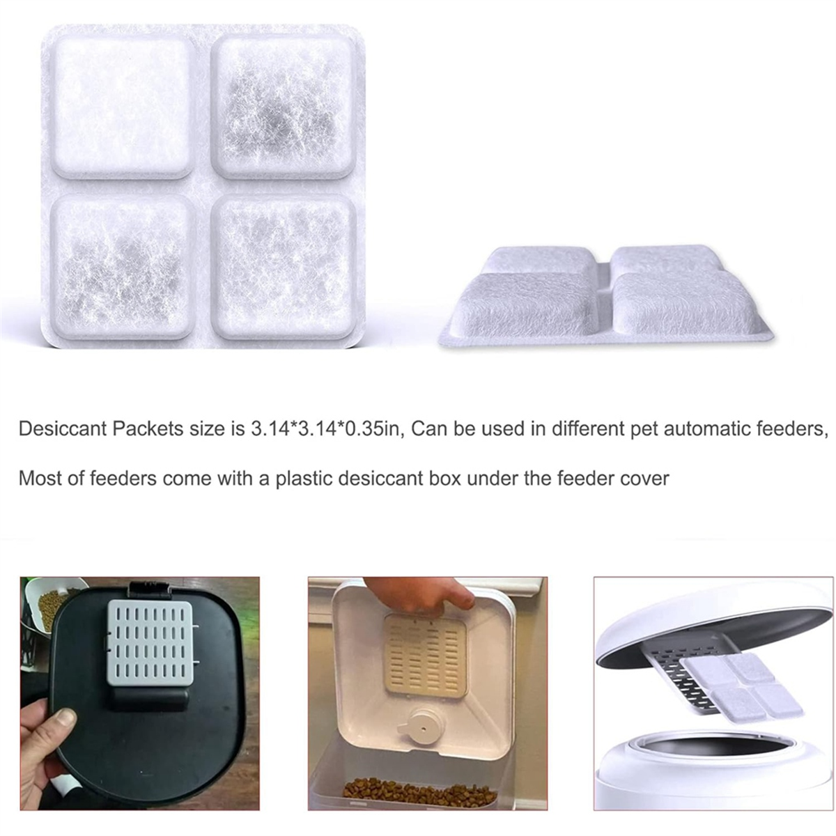 Automatic Pet Feeder - Y02A12PCS Pet Food Desiccant Bag for