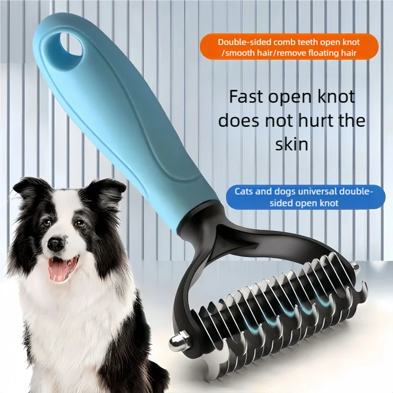 Pet Supplies Dropshipping - Pet Deshedding Brush Double Sided Pet