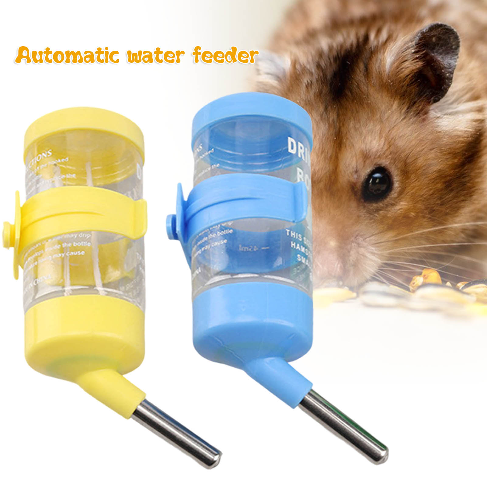 Automatic Pet Feeder - Hanging Hamster Drinker Water Bottle Dispenser