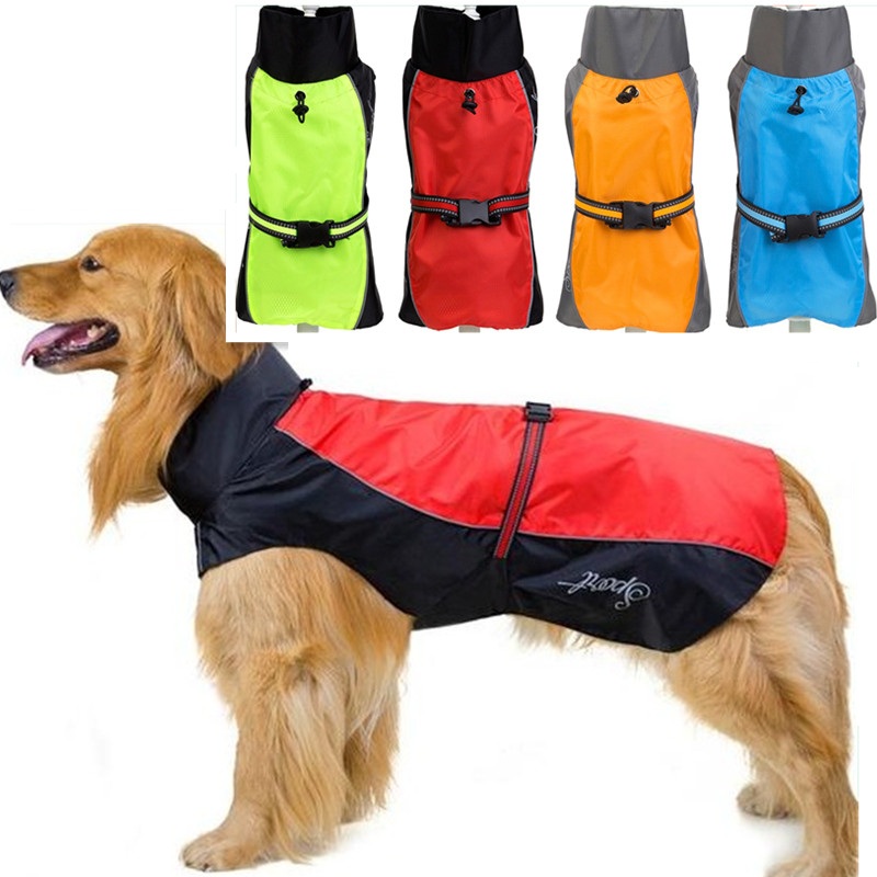 Dog Raincoat - Pet Dog Raincoat Waterproof Windbreaker For