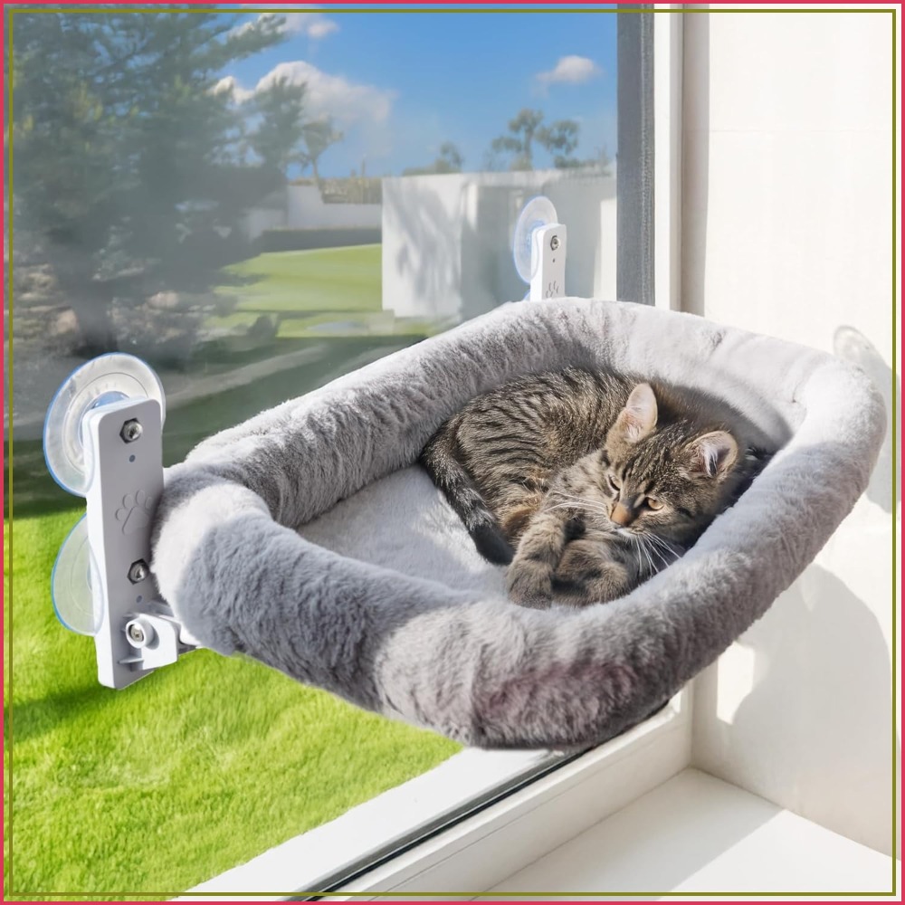 Cat Window Perch - Cat Window Perch with Washable Cushion