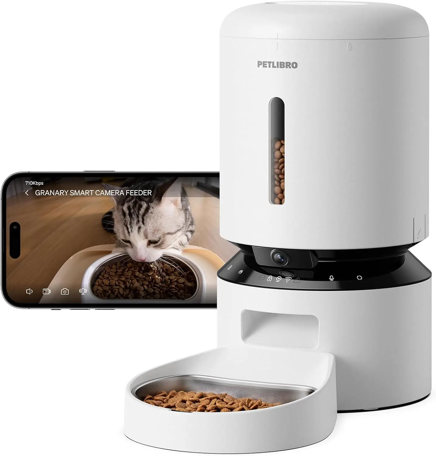 Automatic Pet Feeder - Automatic Cat Feeder with Camera, 1080P