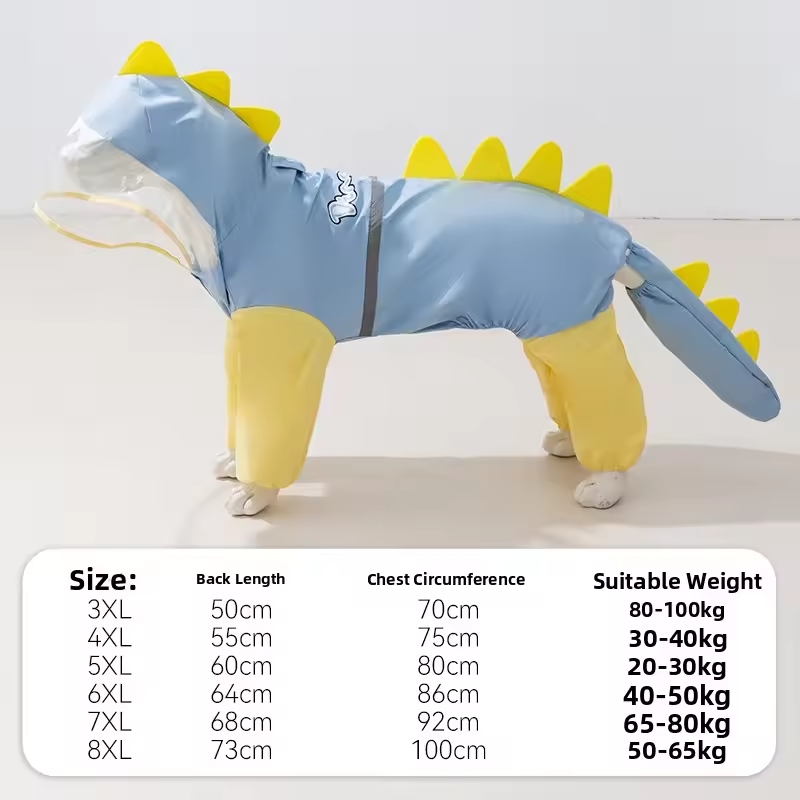 Large Dog Dinosaur Raincoat Go - Dog Raincoat 리뷰 및 가격