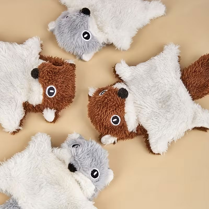 Plush Lying down Squirrel Pet  - Pet Dental Chew Toy 리뷰 및 가격