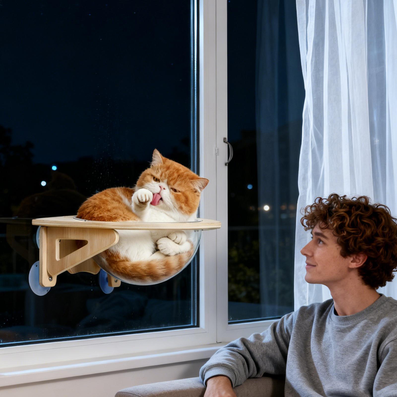 Cat Window Perch Hammock with  - Cat Window Perch 리뷰 및 가격