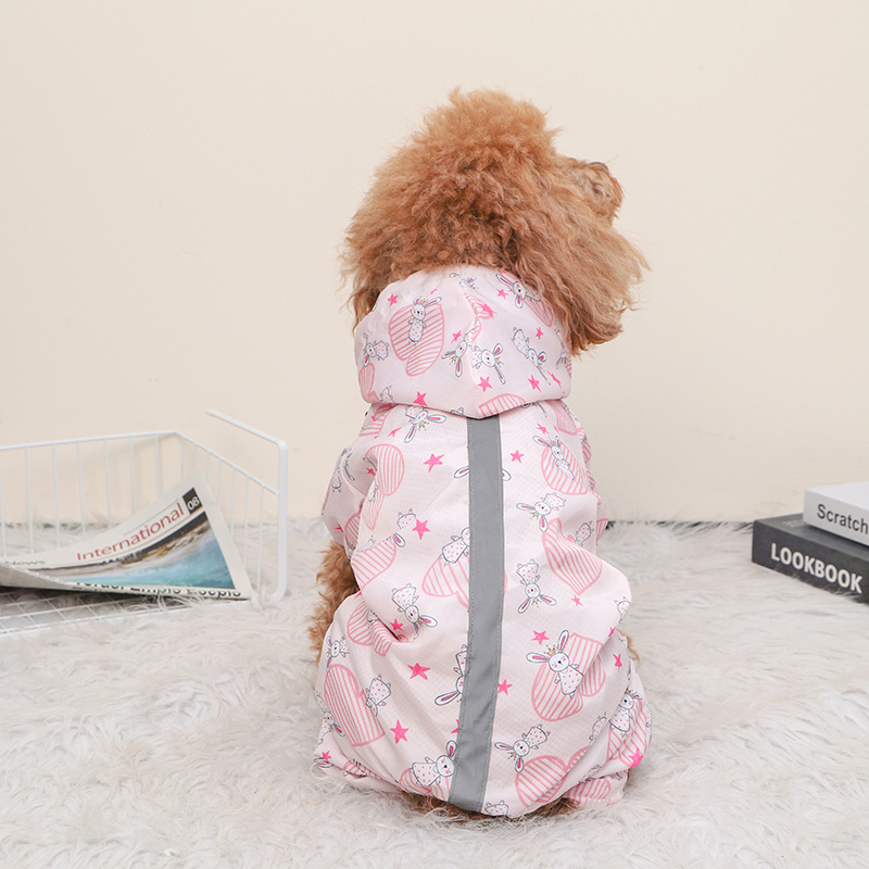 Cartoon Print Chihuahua Rainco - Dog Raincoat 리뷰 및 가격