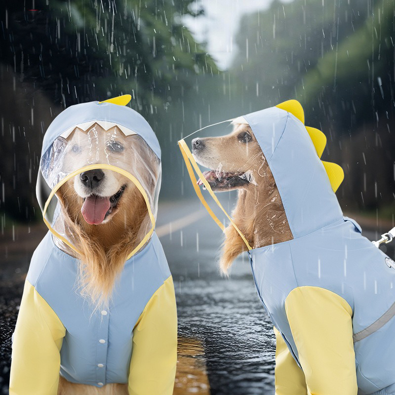 Large Dog Dinosaur Raincoat Go - Dog Raincoat 리뷰 및 가격