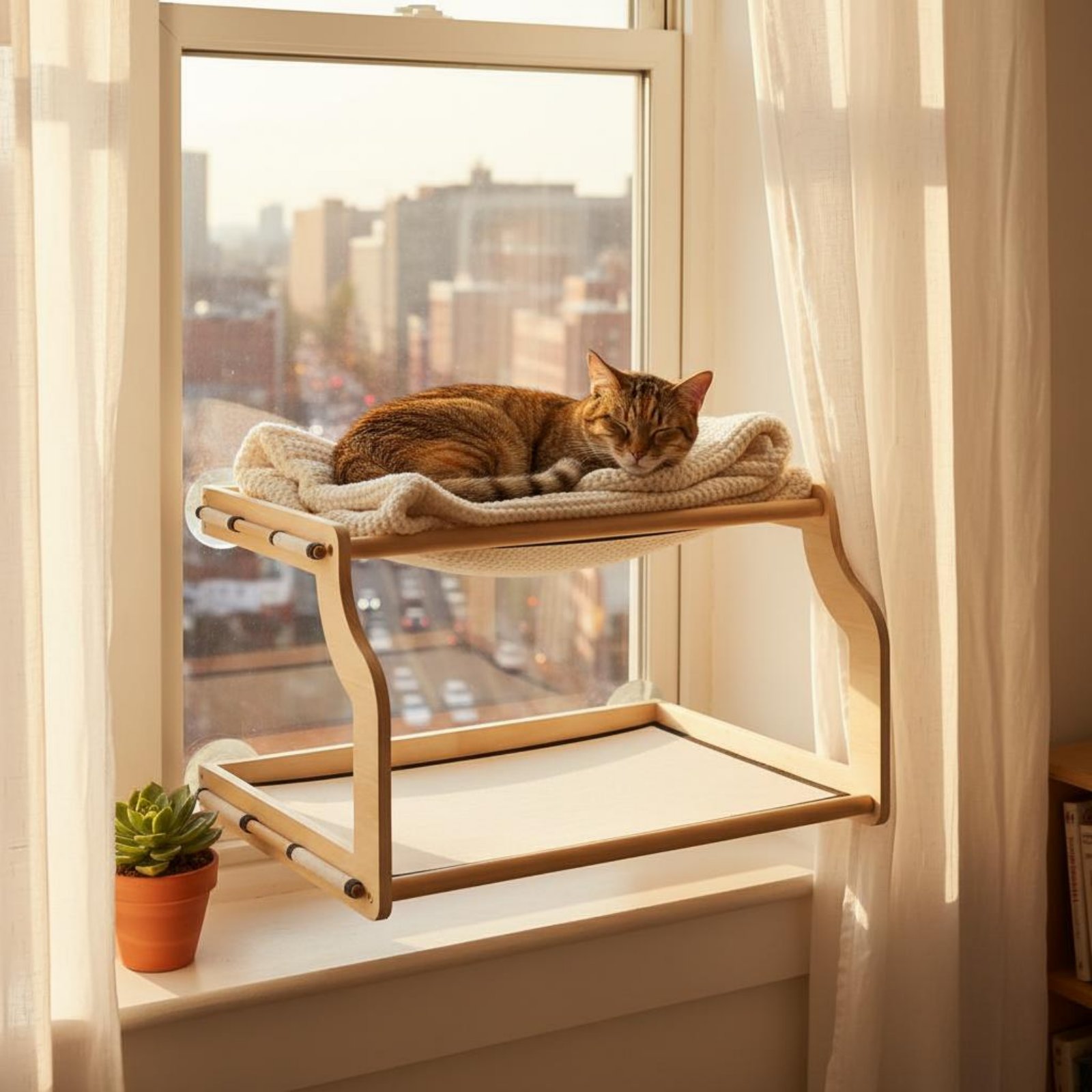 Window Mounted Cat Bed Easy-Mo - Cat Window Perch 리뷰 및 가격