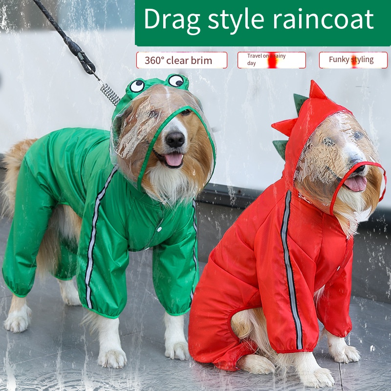 Dog Raincoat Waterproof Dogfac - Dog Raincoat 리뷰 및 가격