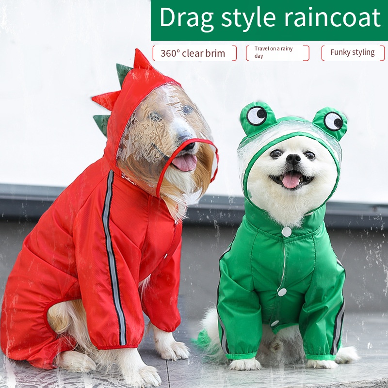 Dog Raincoat Waterproof Dogfac - Dog Raincoat 리뷰 및 가격