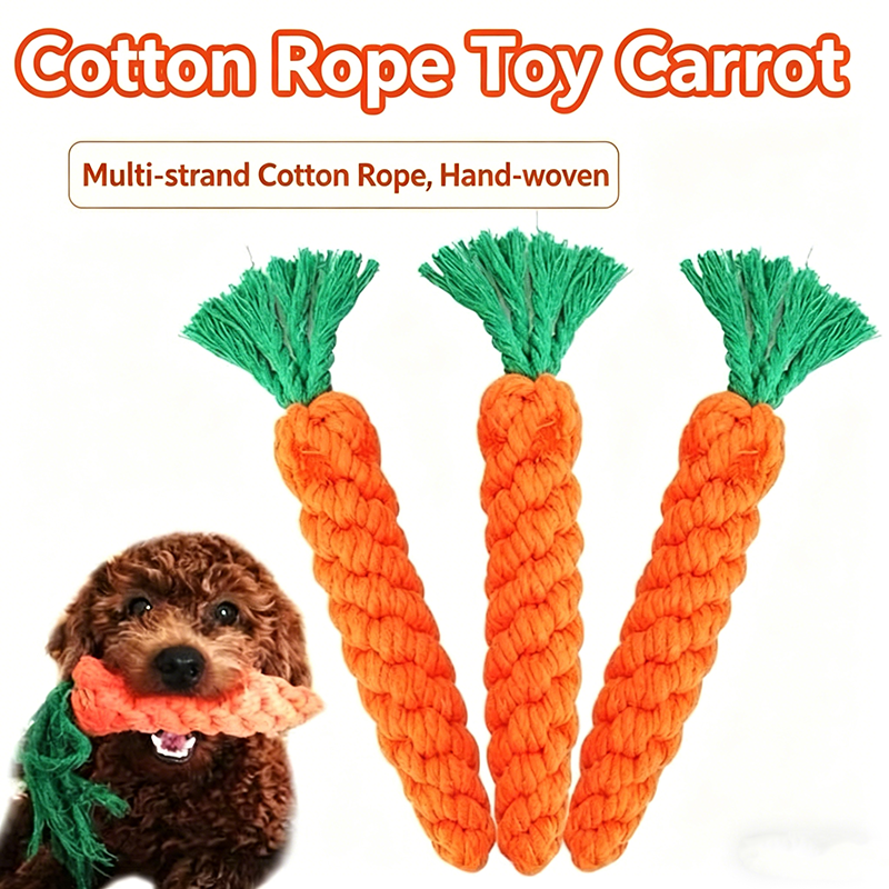 Carrot Shape Rope Knot Dog Toy - Pet Dental Chew Toy 리뷰 및 가격