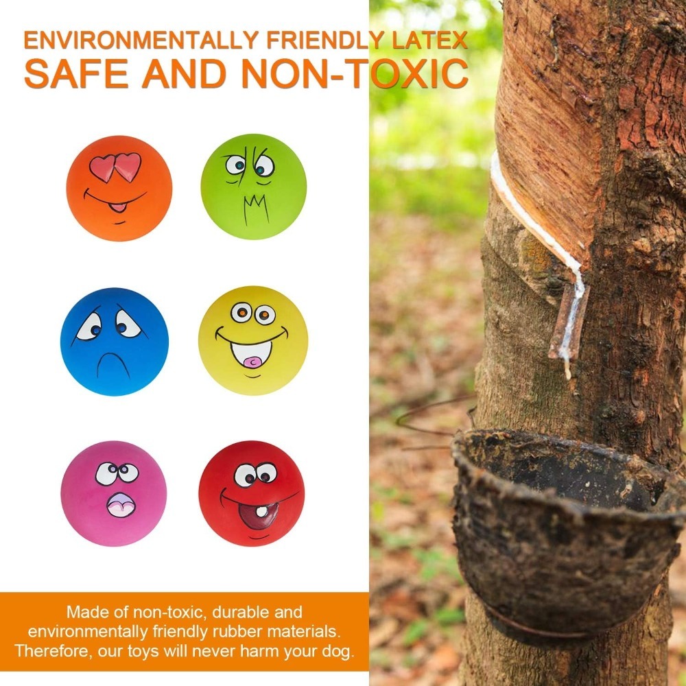 6 Pack Non-Toxic Squeaky Latex - Pet Dental Chew Toy 리뷰 및 가격