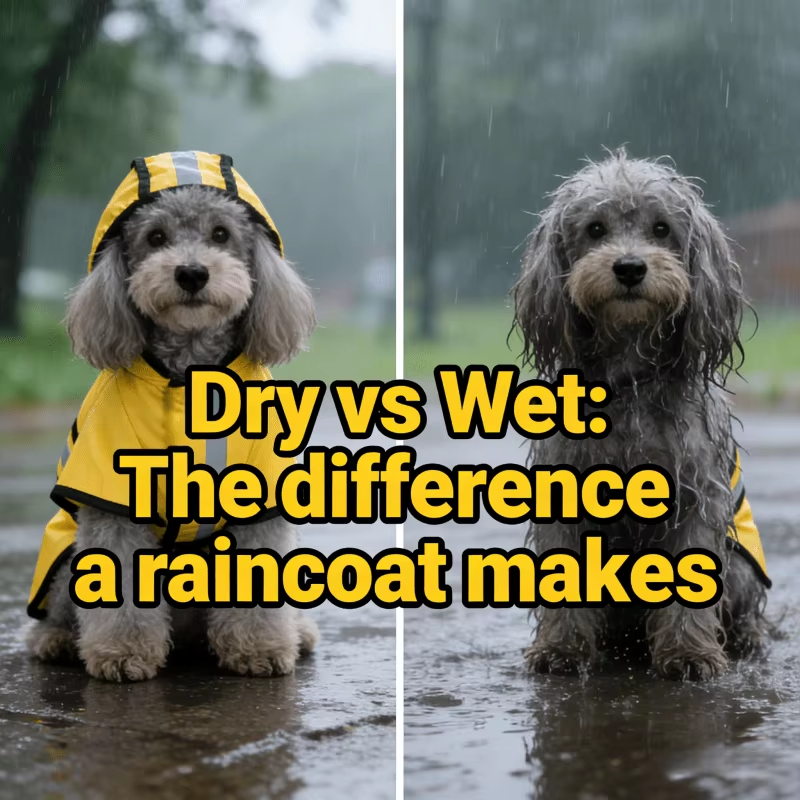 Keep Your Pet Dry And Comforta - Dog Raincoat 리뷰 및 가격