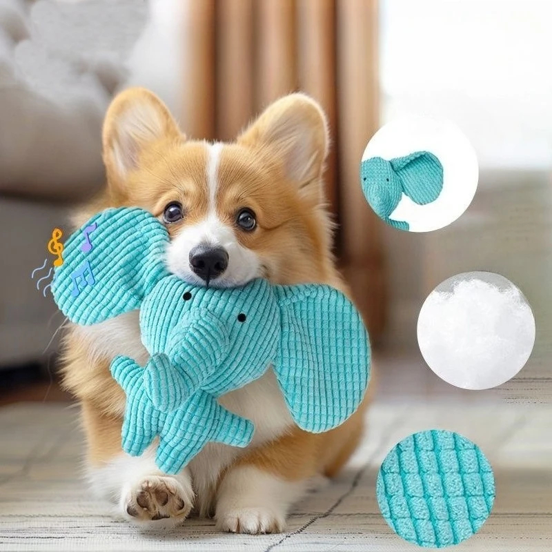 Cute Plush Elephant Squeak Dog - Pet Dental Chew Toy 리뷰 및 가격