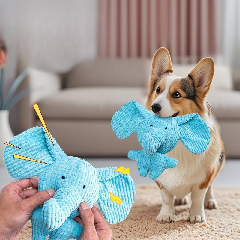 Cute Plush Elephant Squeak Dog - Pet Dental Chew Toy 리뷰 및 가격